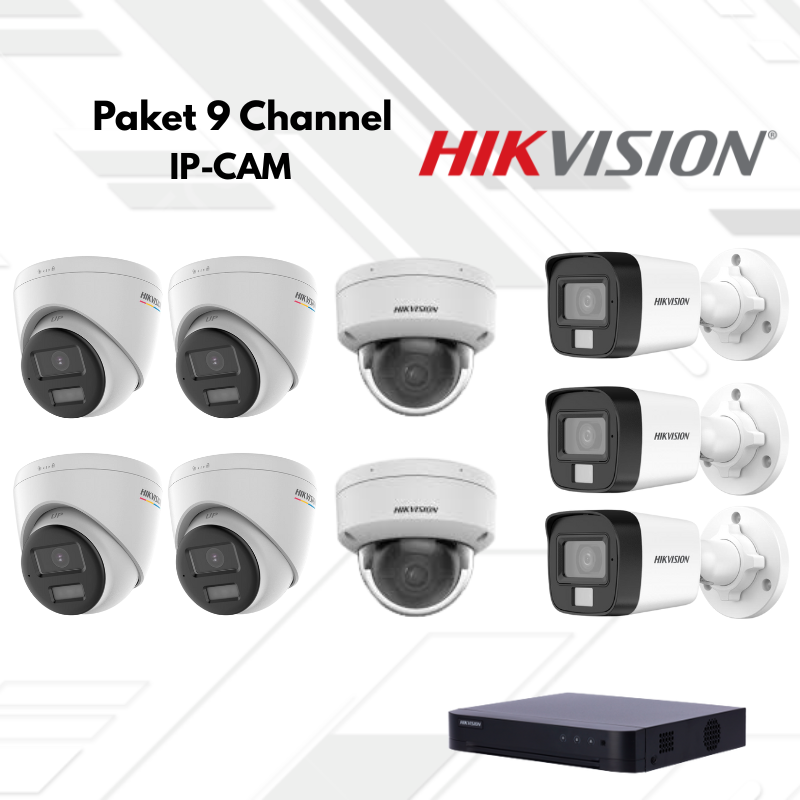 Paket CCTV HikVision Ip Camera 9 Channel