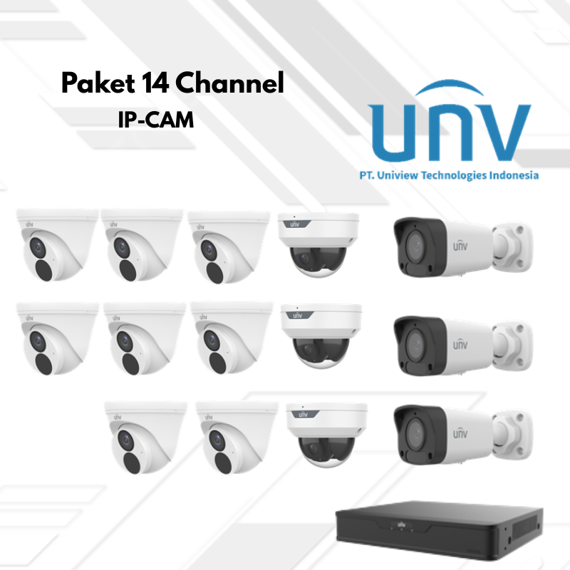 Paket CCTV UNV Ip Camera 14 Channel